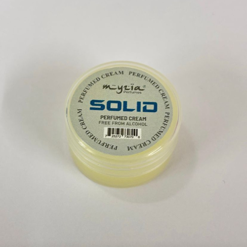 Solid perfumed cream