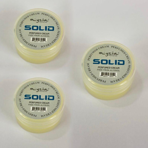 Solid perfumed cream